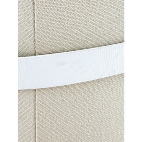 Dolce & Gabbana Skinny White Leather Belt Size: M main image 4